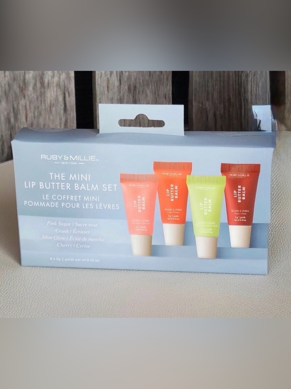 Ruby & Millie Mini Lip Butter Balm Set - Pastel Multi-Color - NIB